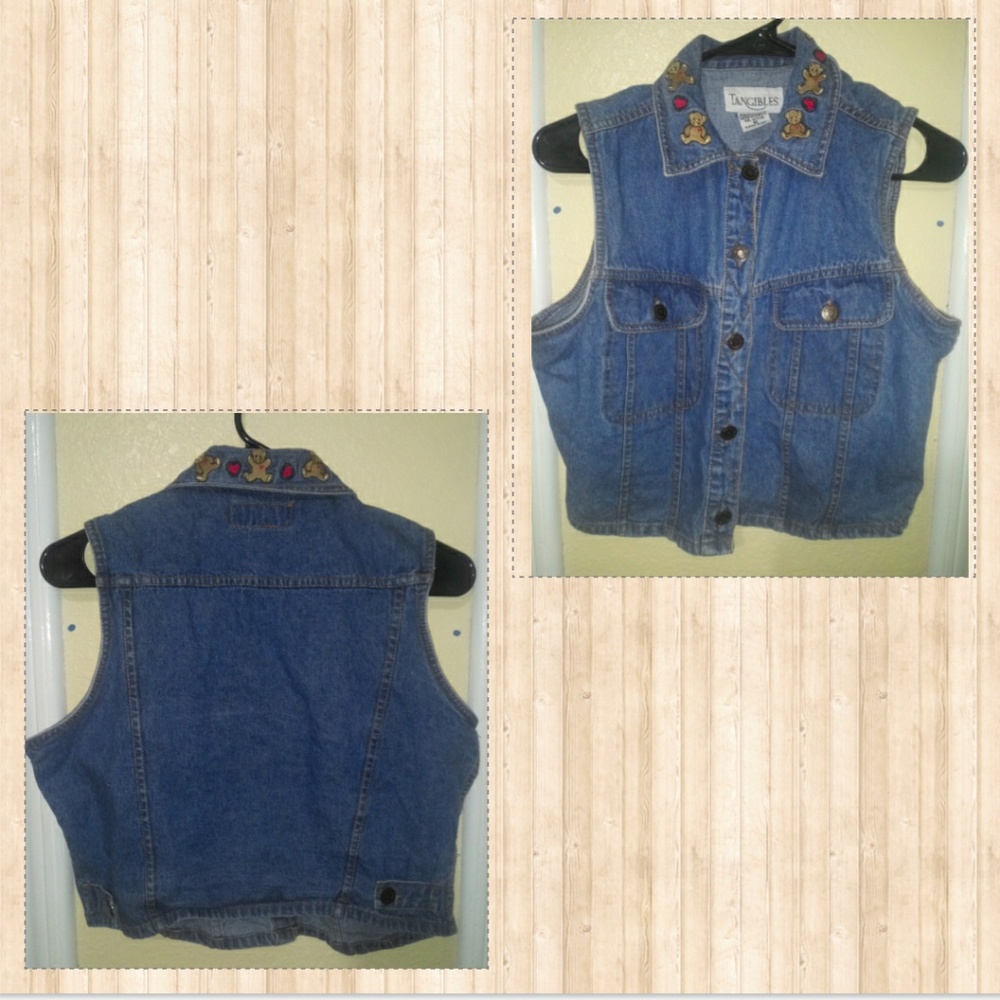 Blue Denim Crop Vest // Tangibles